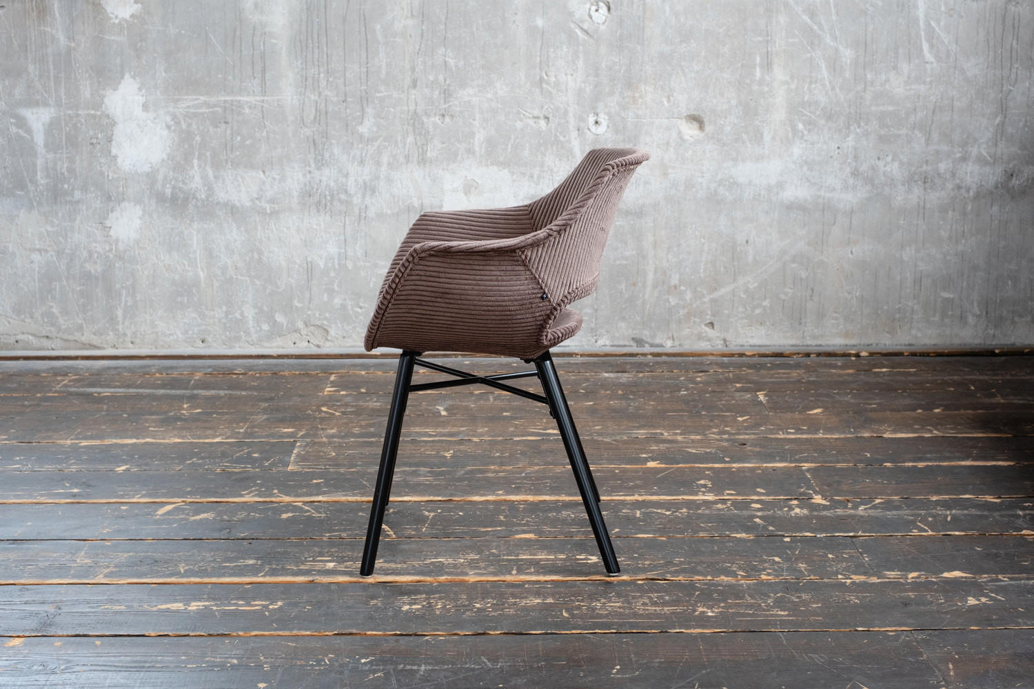ESSZIMMERSTUHL ZAJA Braun Cord - Dunkelbraun/Braun, Textil (57/81.5/59cm) - KAWOLA