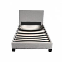 BETT DUBLIN mit Lattenrost / Bett 90x190 - Grau - Grau, Holzwerkstoff (90/190cm) - Weber Industries