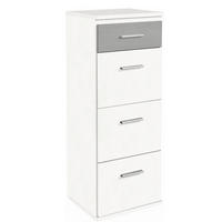 KOMMODE Joker weiß / betonfarben 46 / 40 / 121cm - Weiß/Grau, Holz/Holzwerkstoff (46/121/40cm) - Wimex