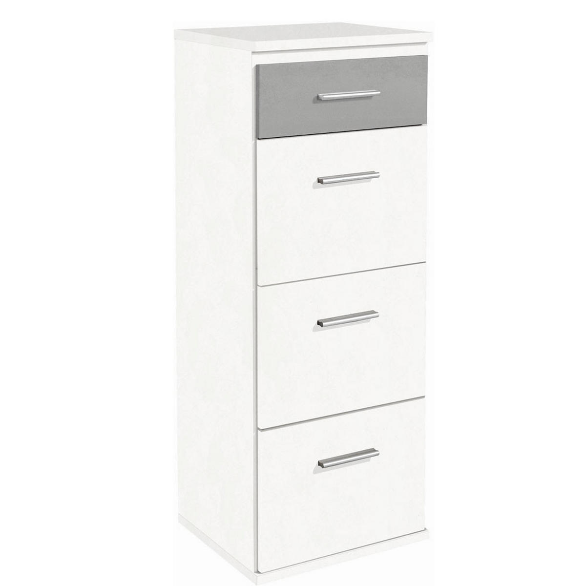 KOMMODE Joker weiß / betonfarben 46 / 40 / 121cm - Weiß/Grau, Holz/Holzwerkstoff (46/121/40cm) - Wimex