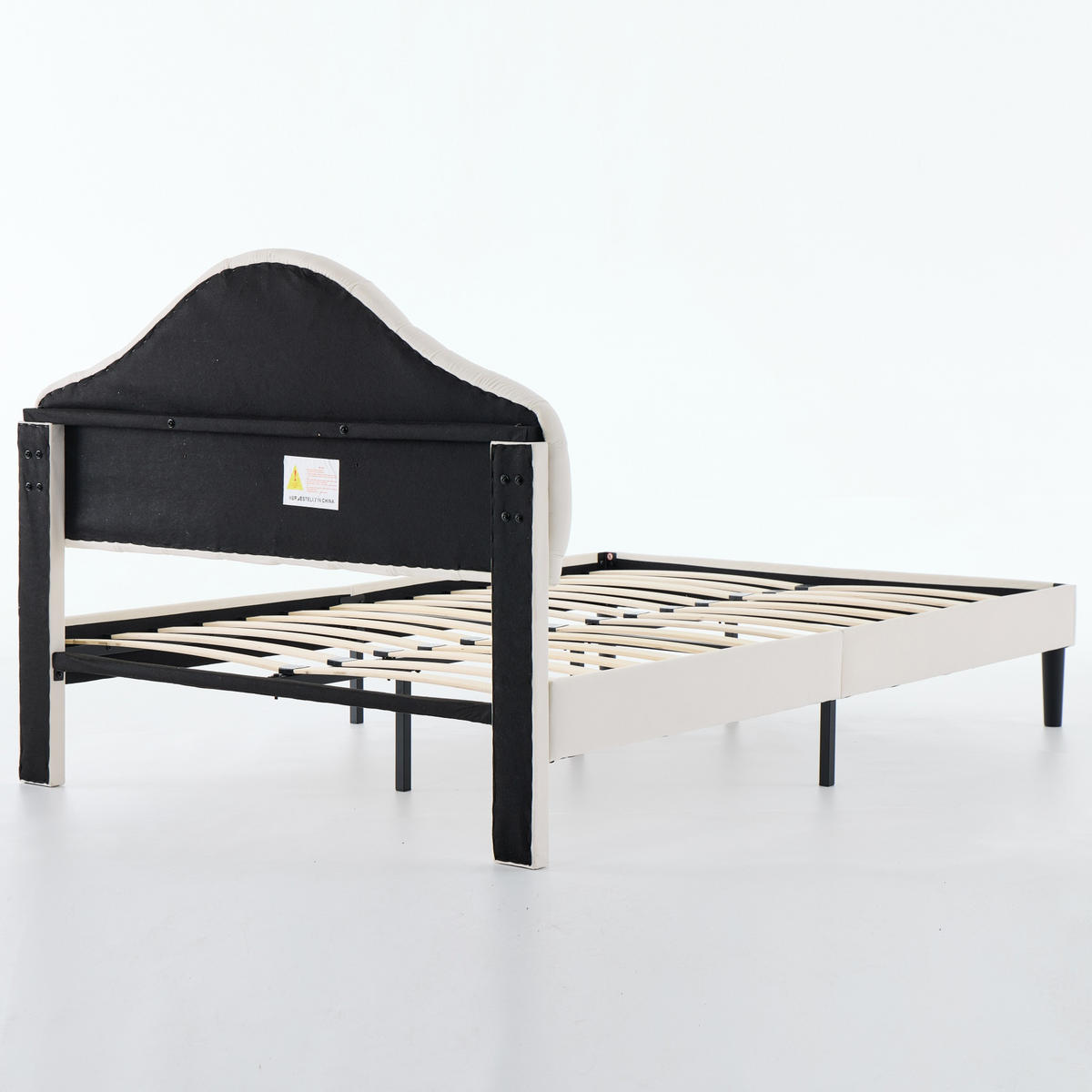 POLSTERBETT 140/200 cm DE-32939 mit verstellbarem Kopfteil Beige - Beige, Metall (140/200cm) - ComfortXL
