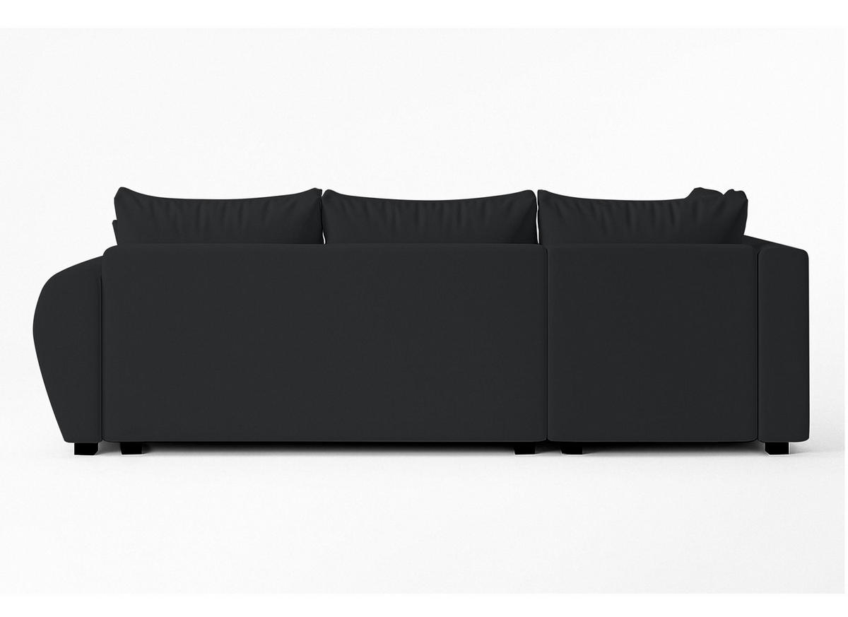 ECKSOFA L Form Malatya MAX Schwarz 246/145/82 cm stilvolle mit Schlaffunktion L - Schwarz, Kunststoff/Textil (175/235cm) - AX Living