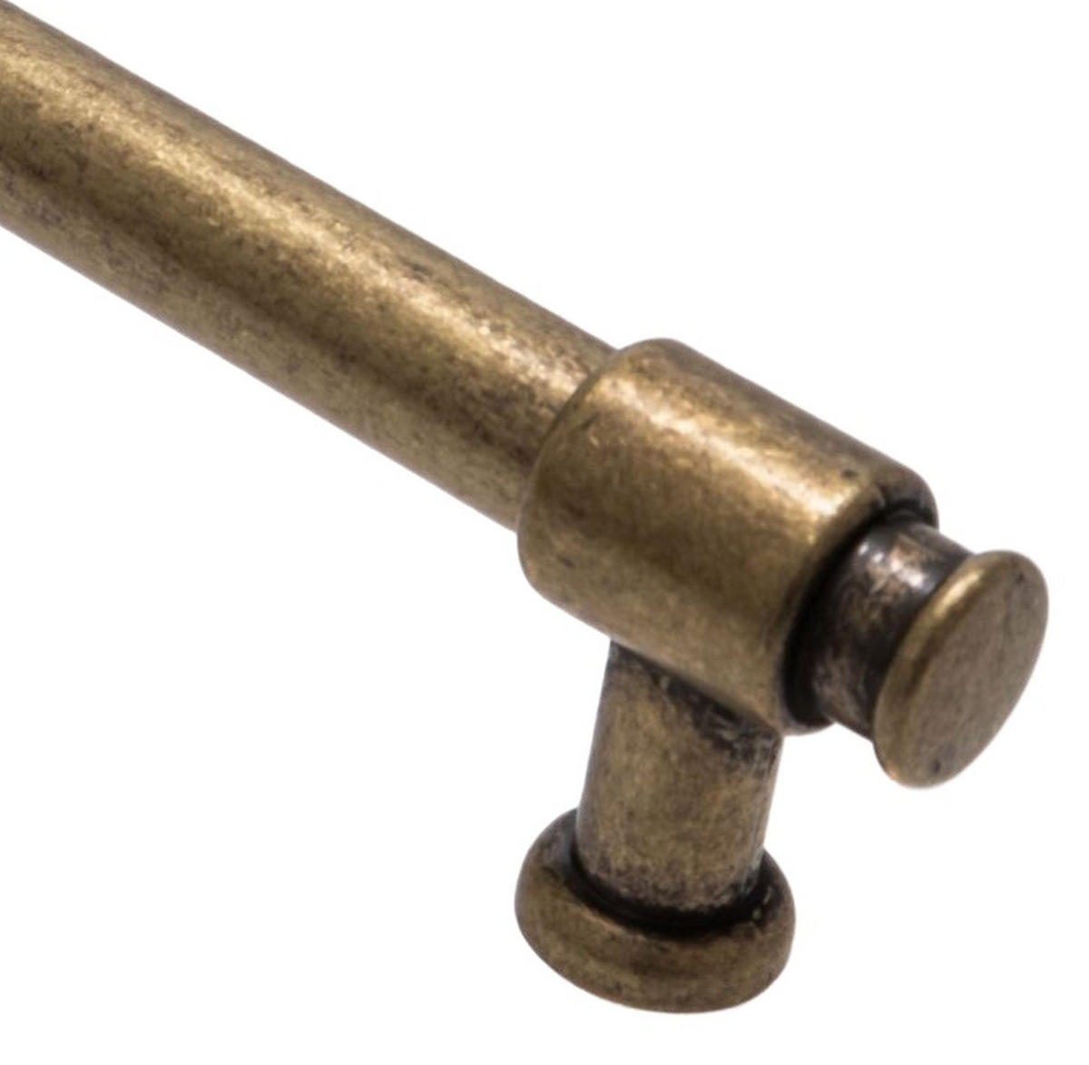 MÖBELGRIFF BA 128mm Bügelgriff Altmessing Messing brüniert Küchengriff antik - Messingfarben/Grau, Metall (1.2/2.9/15.8cm)