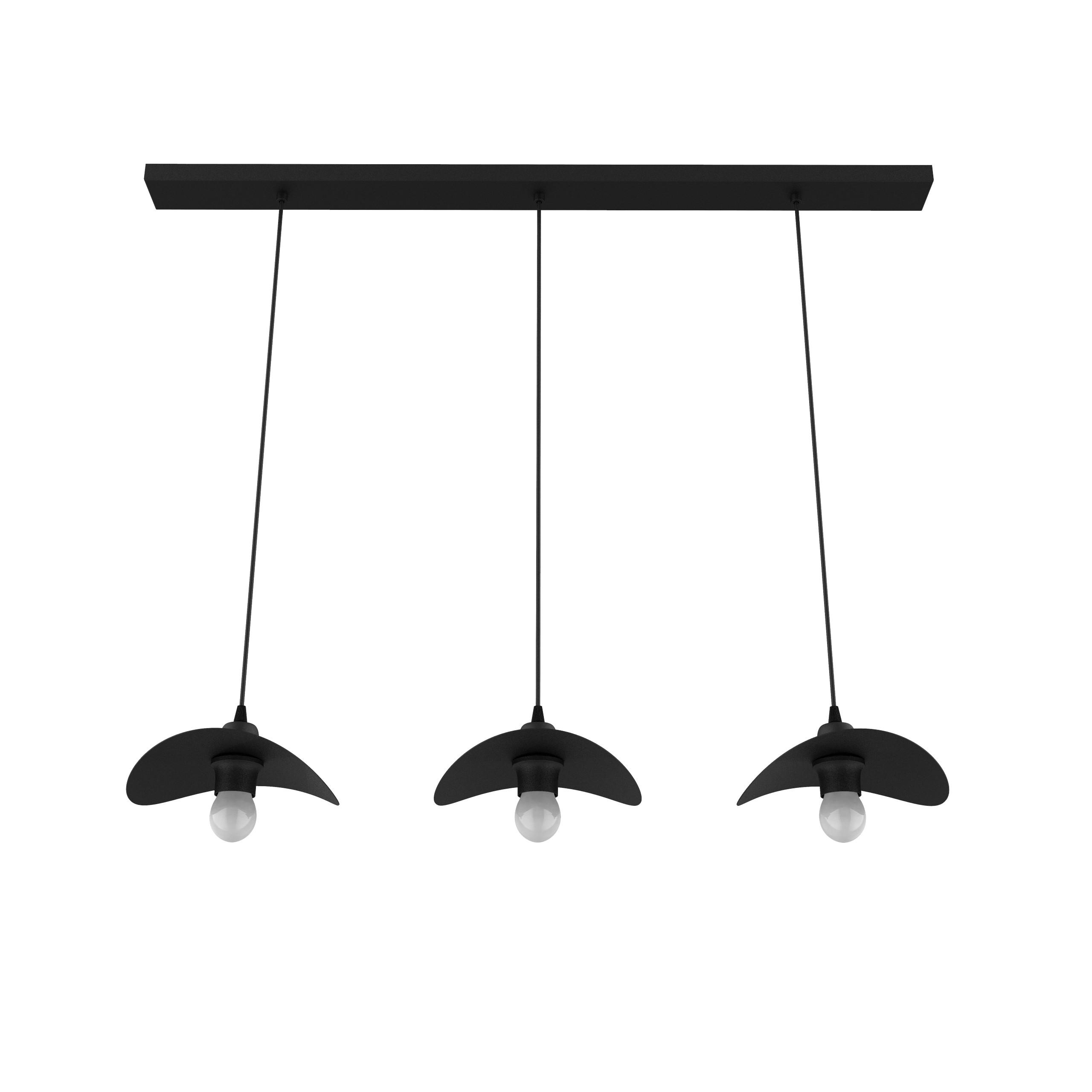 Lumicom Hängeleuchte Schwarz 30x120x25 cm