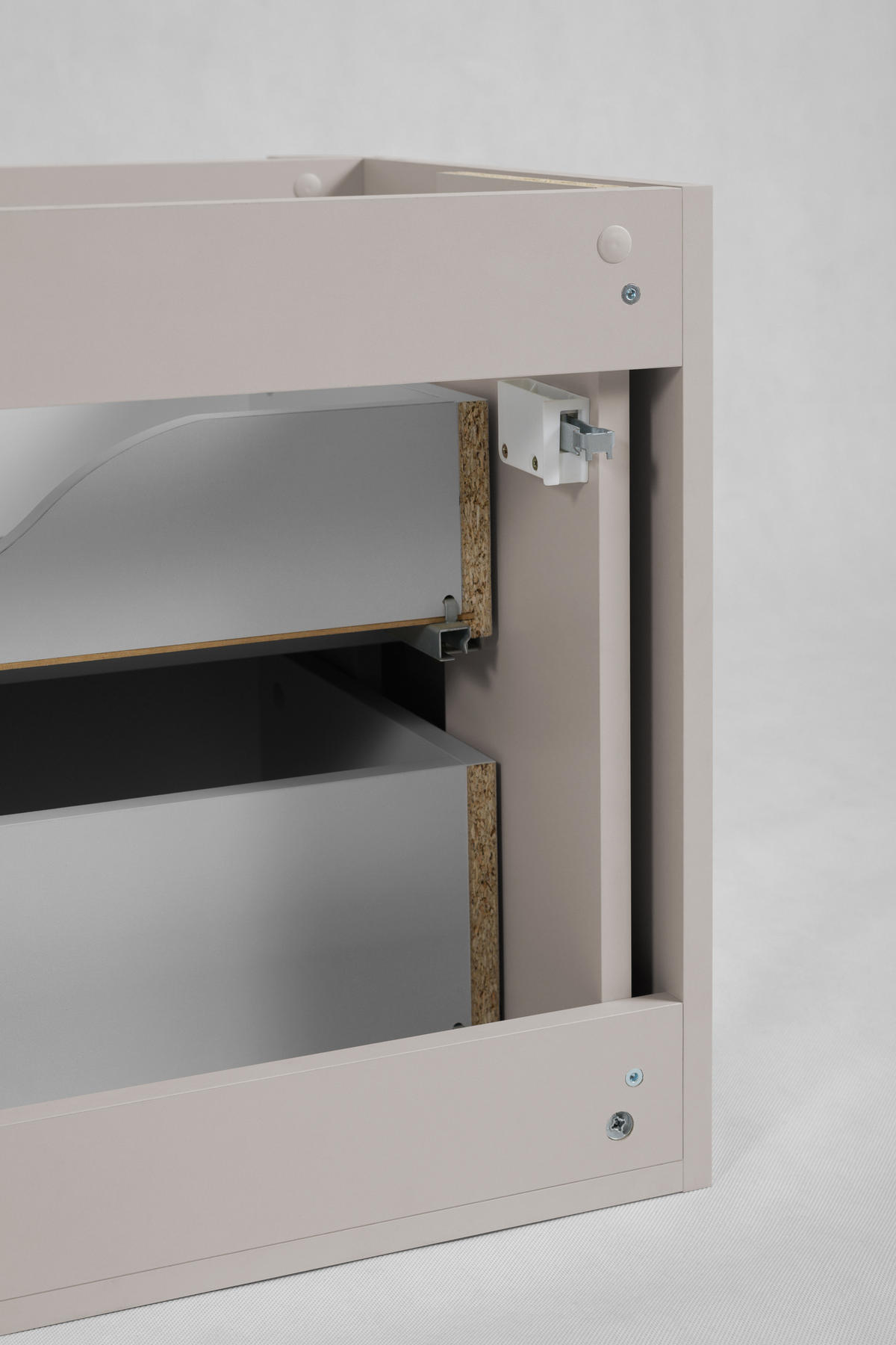 BADEZIMMERSCHRANK: Kaschmir, Platte Kaschmir, 60,8 x 44,2 x 50 cm - Kaschmir, Holzwerkstoff (60.8/48.4/44.2cm) - 3XE LIVING