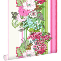 TAPETE Blumenmuster 53 cm x 10.05 m - Pink, Papier (53/1000cm) - ESTAhome
