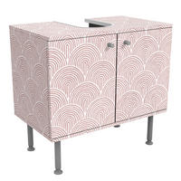 WASCHBECKENUNTERSCHRANK Boho Bogen Muster Rosa 60/55/35 cm - Rosa, Holzwerkstoff (60/55/35cm) - Bilderwelten