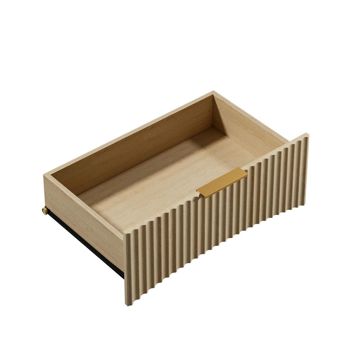 NACHTTISCH 38/58/64 cm mit 3 Schubladen, Dämpfungssystem und Rillenfront aus MDF, Eiche - Braun, Holzwerkstoff (38/64/58cm) - Redom