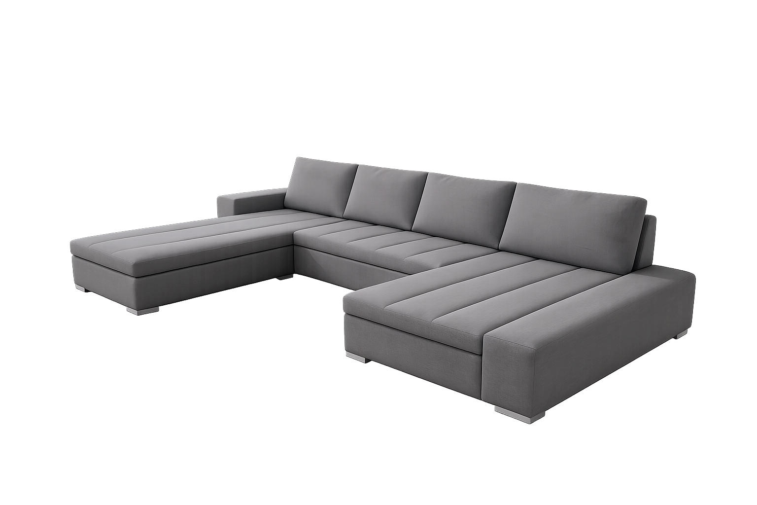 Wohnideebilder Wohnlandschaft Grau 387x85x213 cm