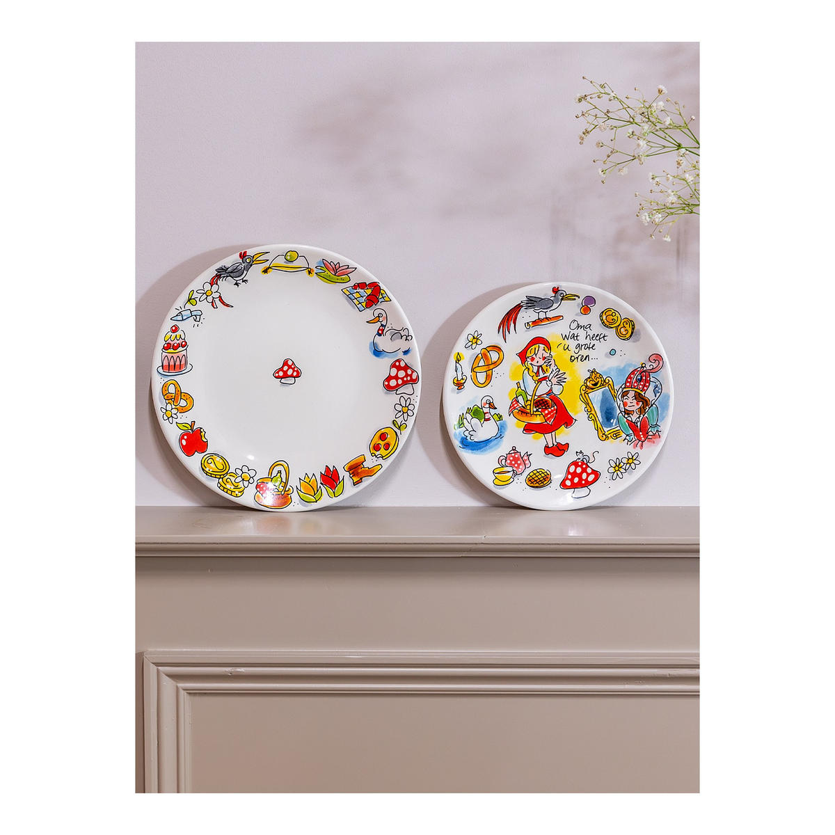 TELLER Efteling Der Musikalische Pilz in Bunt - 22cm - Multicolor, Keramik (21.8/21.8/2.5cm) - Blond Amsterdam