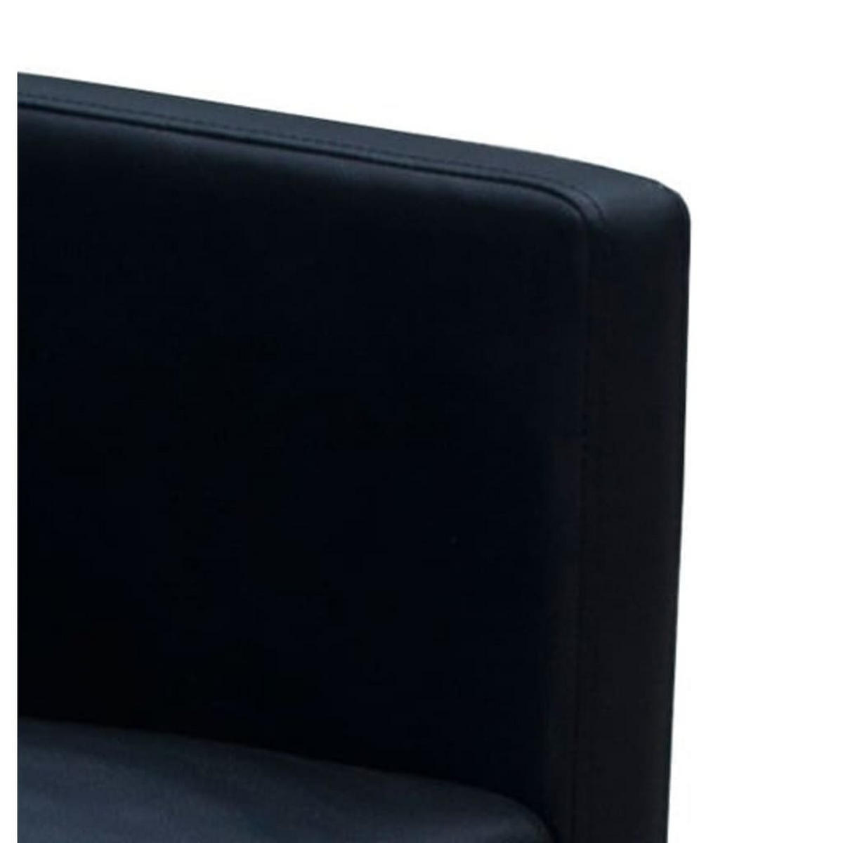 ESSZIMMERSTÜHLE 2 Stk. Schwarz Kunstleder 58.5*65*88cm - Schwarz, Leder (58.5/88/65cm) - ZMH