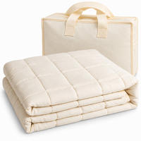 GEWICHTSDECKE Creme 6 kg - Creme, Glas/Textil (200/200cm) - Relaxdays