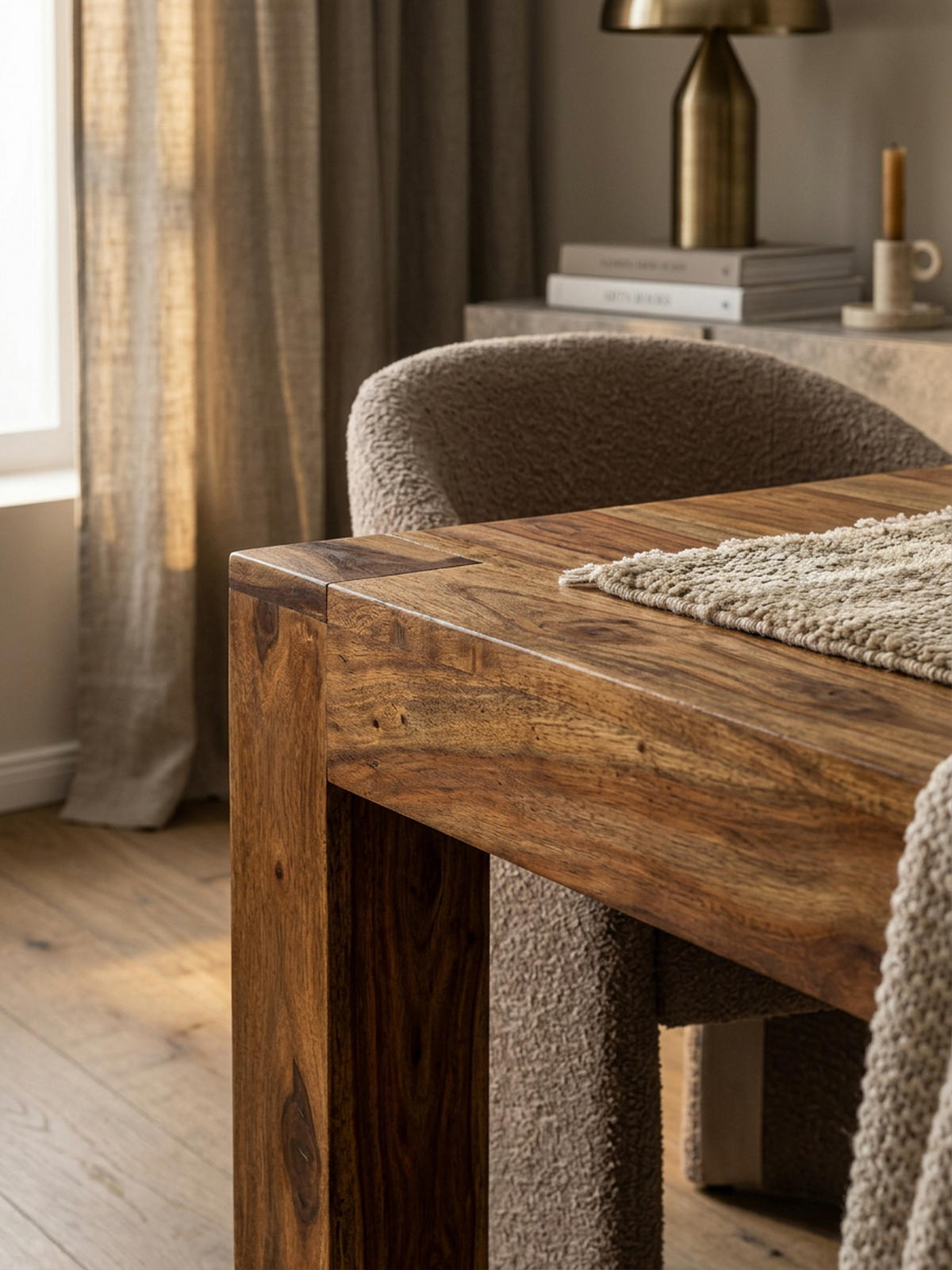 ESSTISCH Massivholz Akazie Rechteckig Handgefertigt NAKO, Braun 180x90x76 cm - Dunkelbraun/Braun, Holz (90/180/76cm) - KADIMA DESIGN