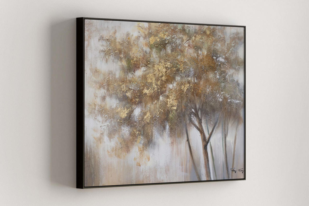 ÖLGEMÄLDE 100/75 cm - Beige/Braun, Holz/Textil (100/75cm) - KUNSTLOFT