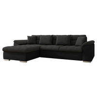 ECKSOFA Diana, Seite: Links - Schwarz, Holz/Textil (280/160cm) - MIRJAN24