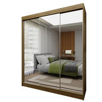 SCHWEBETÜRENSCHRANK BELLINA 180/216/61 cm 3-türig mit Spiegel Eiche Artisan - Eiche Artisan, Holzwerkstoff (180/216/61cm) - MASSENO