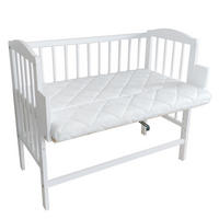 BABYBETT 90x40 cm mit Matratze, umbaubar zu 90x55 cm in weiß - Weiß, Holz (50/90cm) - Kids Collective