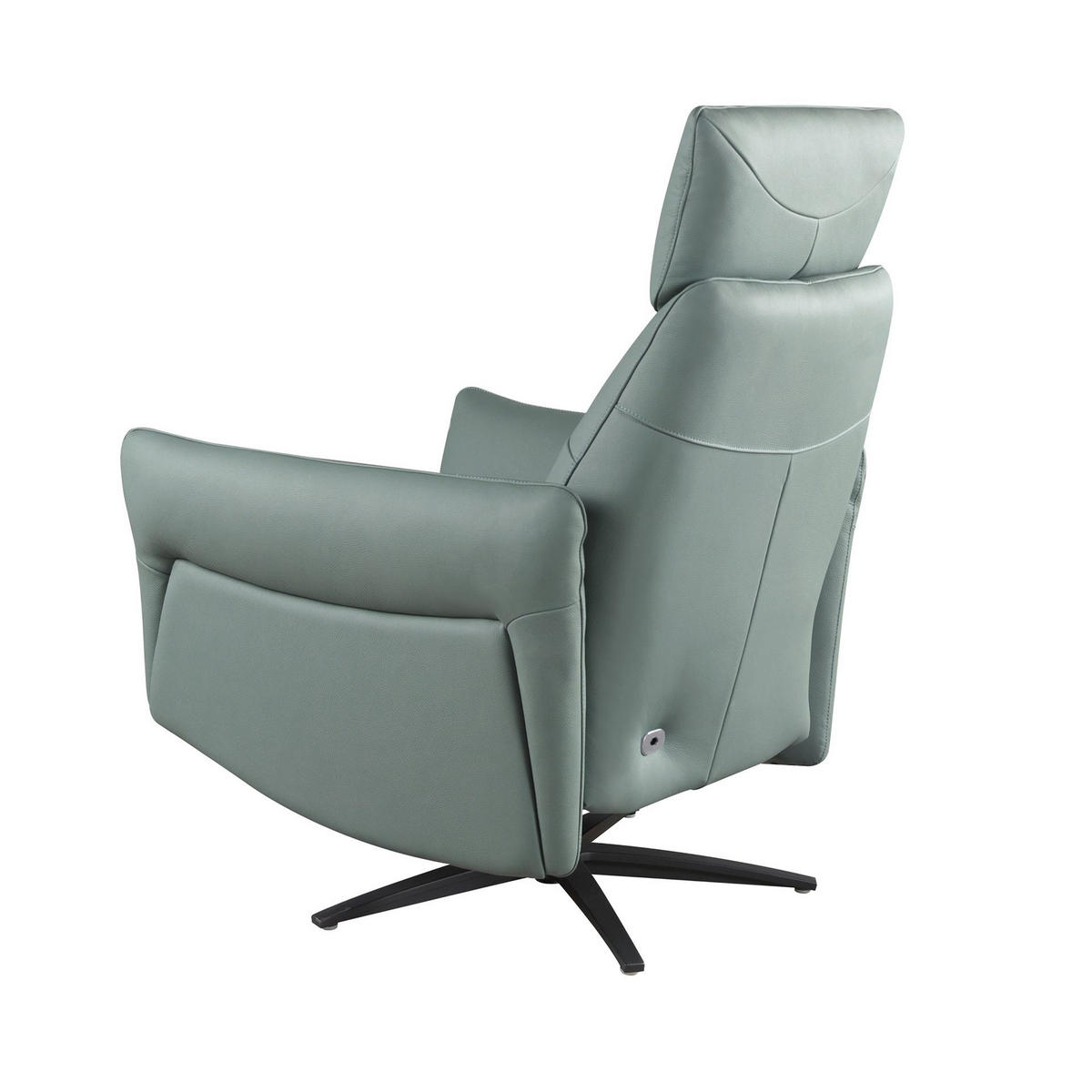 FERNSEHSESSEL Türkisgrüner Lederdrehsessel Relax 81/90/110 cm - Türkis/Schwarz, Leder/Fell (81/110/90cm) - ANGEL CERDA