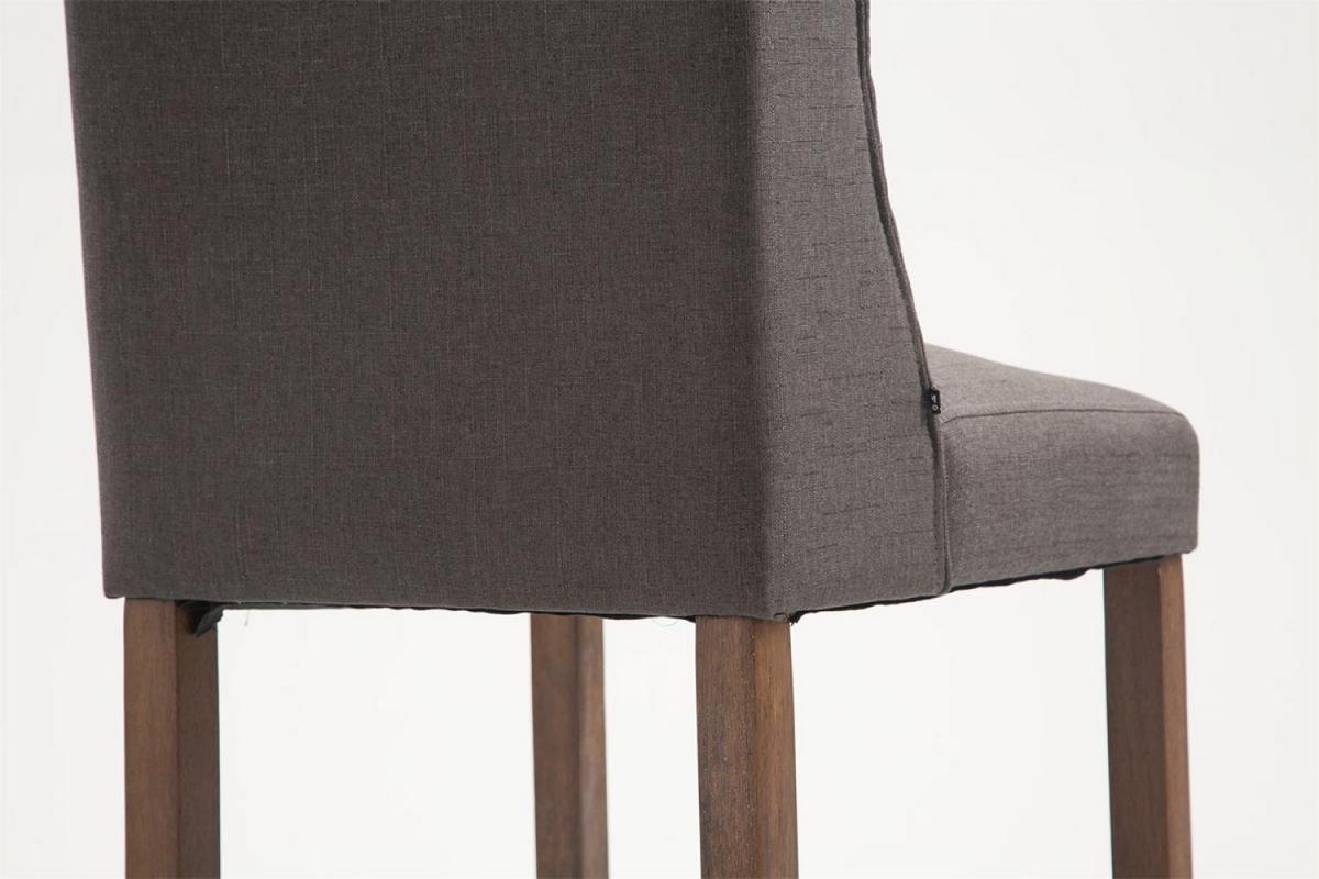 BARHOCKER Stoff dunkelgrau - Dunkelgrau, Holz/Textil (56/111/51cm) - CLP