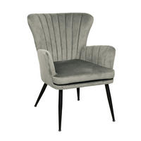 SESSEL SANSA Cord Grau - Grau, Textil (64/85/66cm) - SVITA