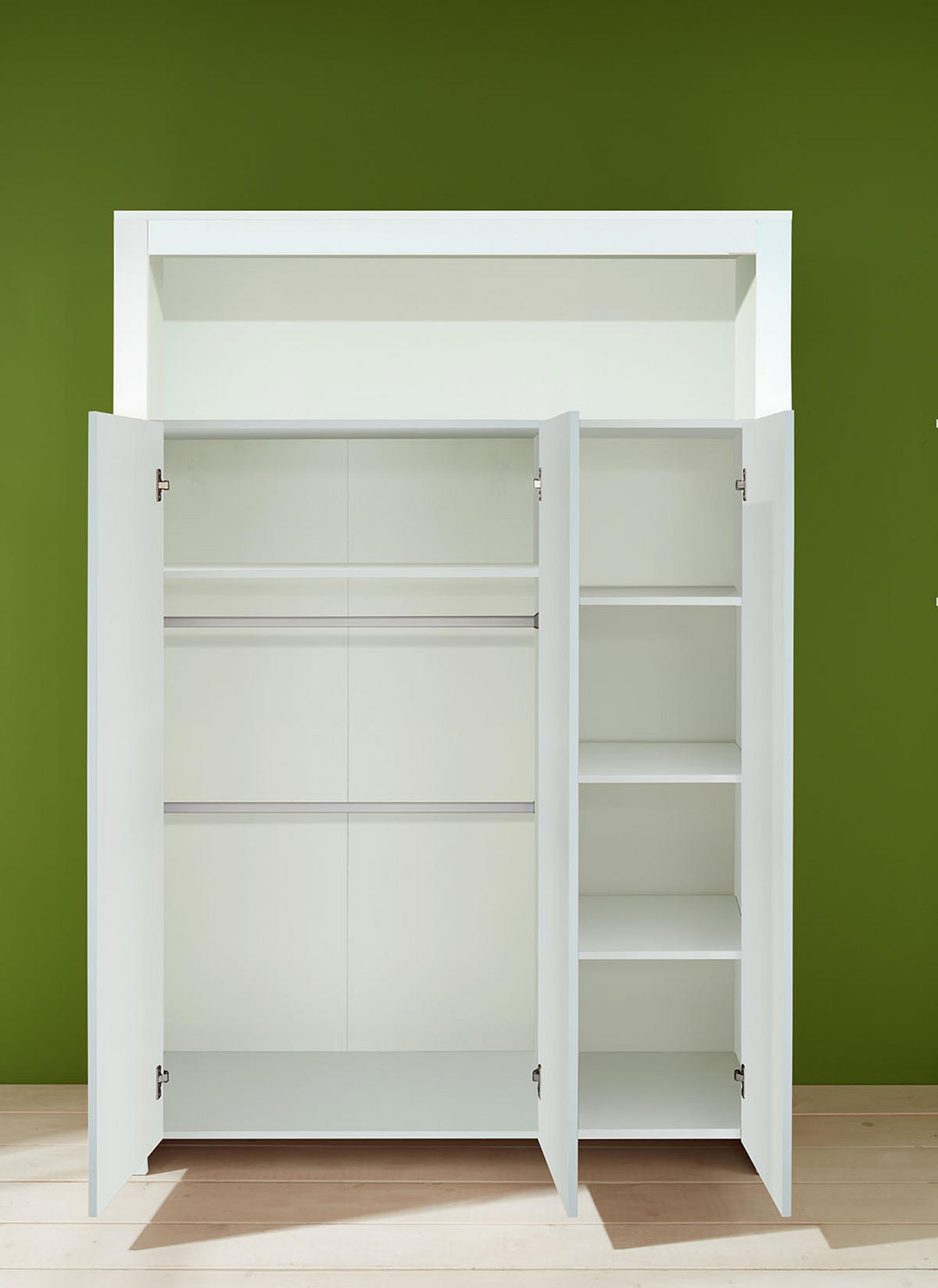 KLEIDERSCHRANK weiß - Weiß, Holzwerkstoff (130/186/54cm) - ebuy24