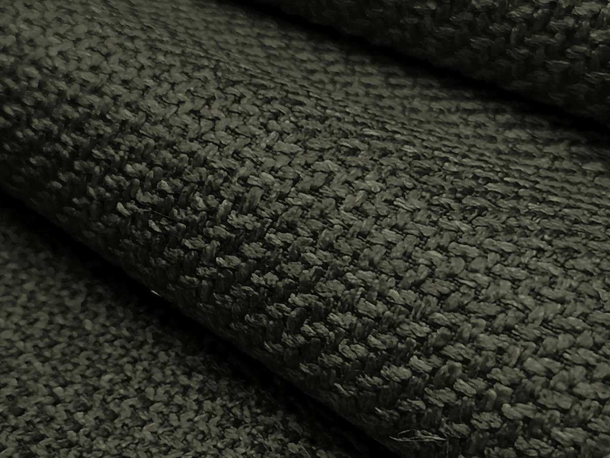 POUF Strukturstoff Grün - Schwarz/Olivgrün, Holzwerkstoff/Kunststoff (75/37/75cm) - Makamii