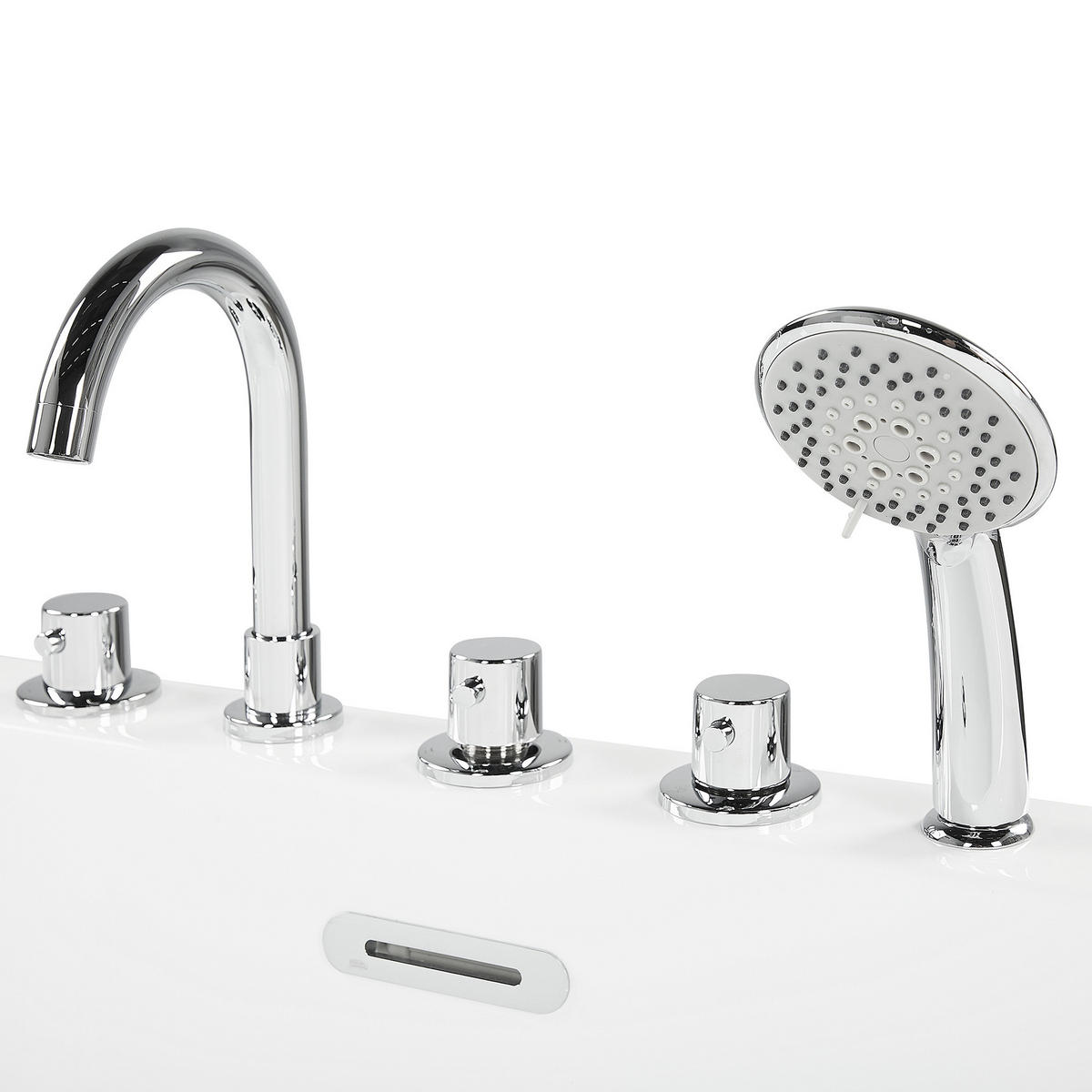 BADEWANNE FREISTEHEND 80x170x60 cm schwarz Empresa - Schwarz, Kunststoff (80/60/170cm) - Beliani