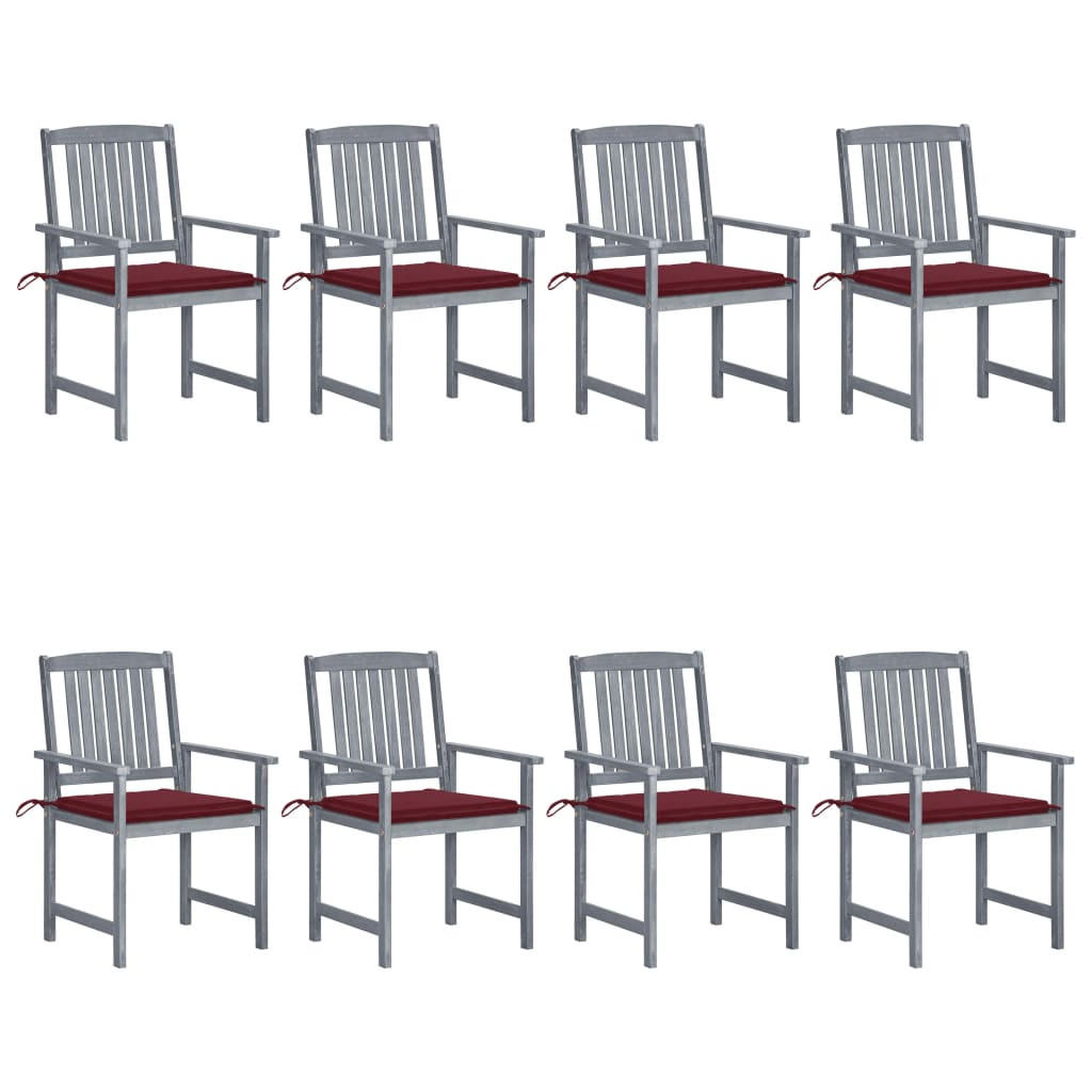 furnicato Gartenstühle Grau 61x92x57 cm