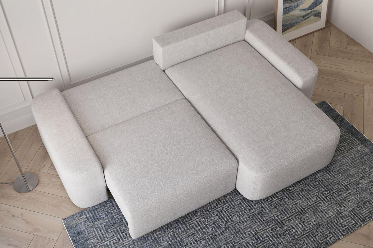 ECKSOFA - Universale Ecksofa Lisbon - Hellgrau (Anthology 15) - Hellgrau, Holzwerkstoff (270/180cm) - Möblo