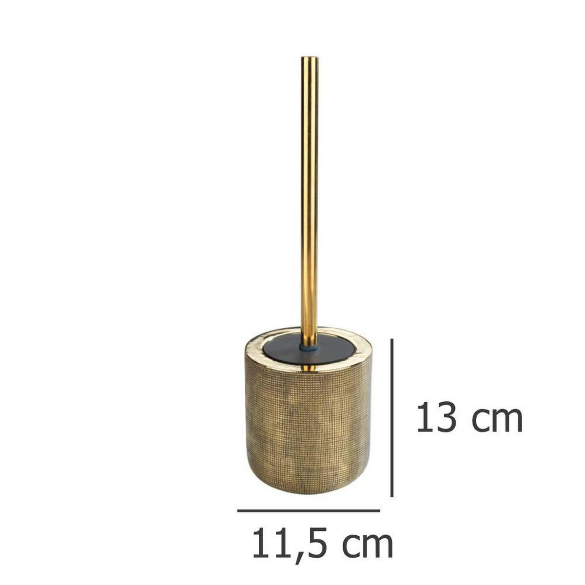 WC-BÜRSTE aus Keramik Rivara 11,5/11,5/13 cm - Goldfarben, Keramik (11.5/13/11.5cm) - Wenko