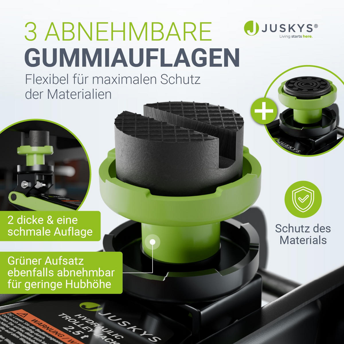 WAGENHEBER 2,5t schwarz - Schwarz, Metall (53/20/13cm) - Juskys