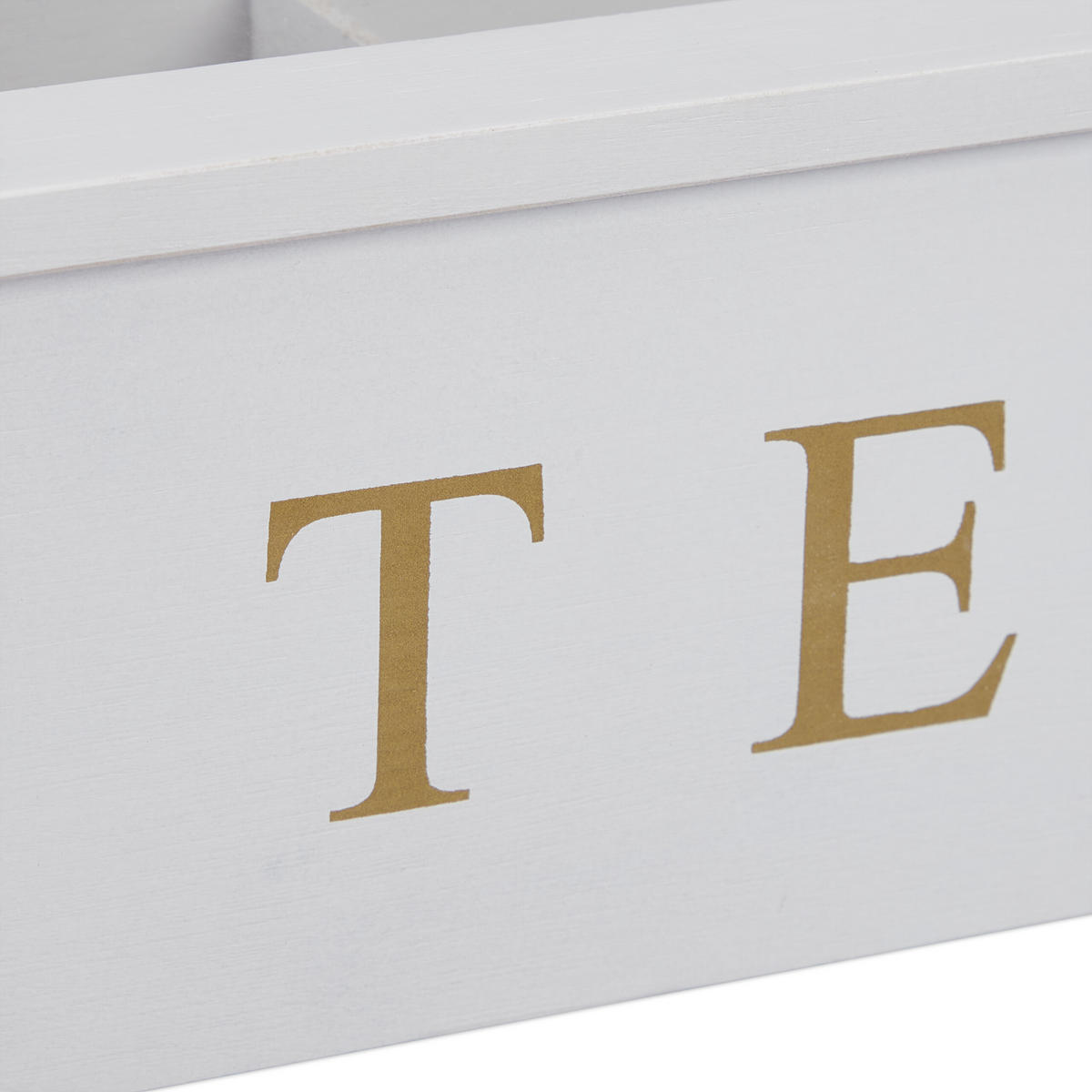 TEEBOX - Weiß, Holz/Kunststoff (23.5/9/23.5cm) - Relaxdays