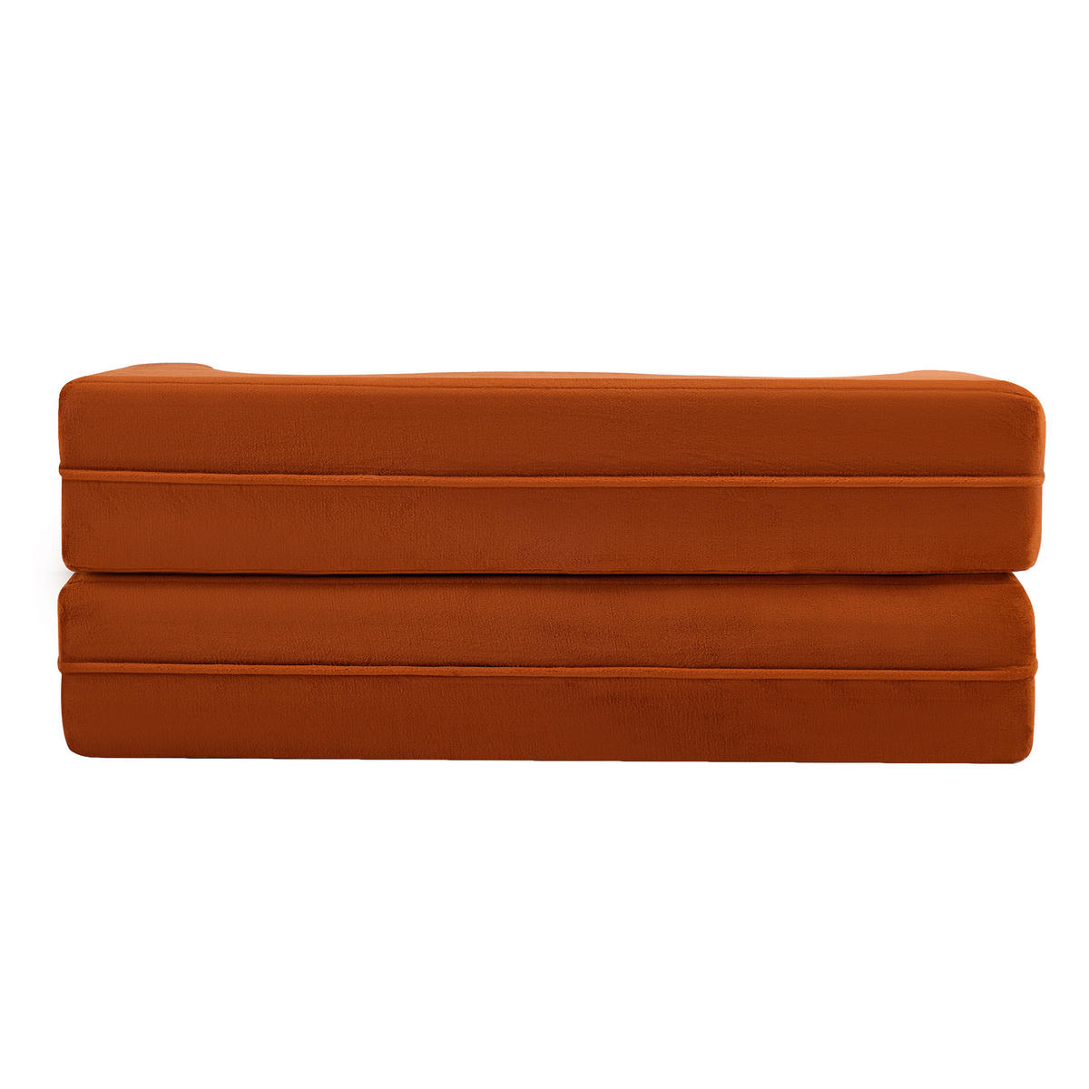 2-SITZER SCHLAFSOFA Mikrofaser Orange mit Klappfunktion und 2 Kissen - Orange, Textil (180/70/110cm) - WISHDOR