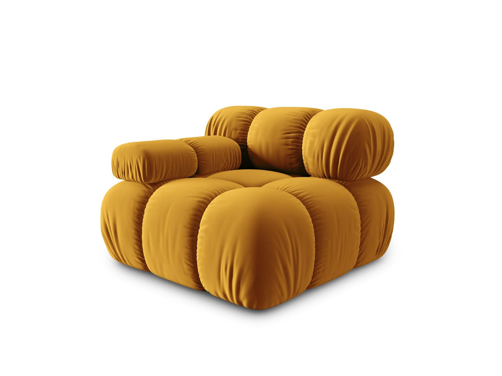 MODUL links Bellis aus Samt gelb - Gelb, Textil (94/70/94cm) - Micadoni