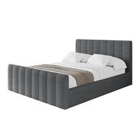 POLSTERBETT mit Bettkasten, Fußteil und Lattenrost, Boxbett ohne Matratze - STERA-Z 180x200 Dunkelgrau - Graphitfarben, Holzwerkstoff/Textil (180/200cm) - ALTDECOR