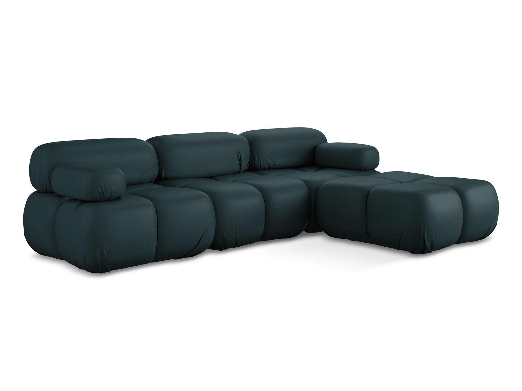 ECKSOFA Beidseitig Kunstleder Blau - Blau/Petrol, Leder/Kunststoff (285/191cm) - Makamii