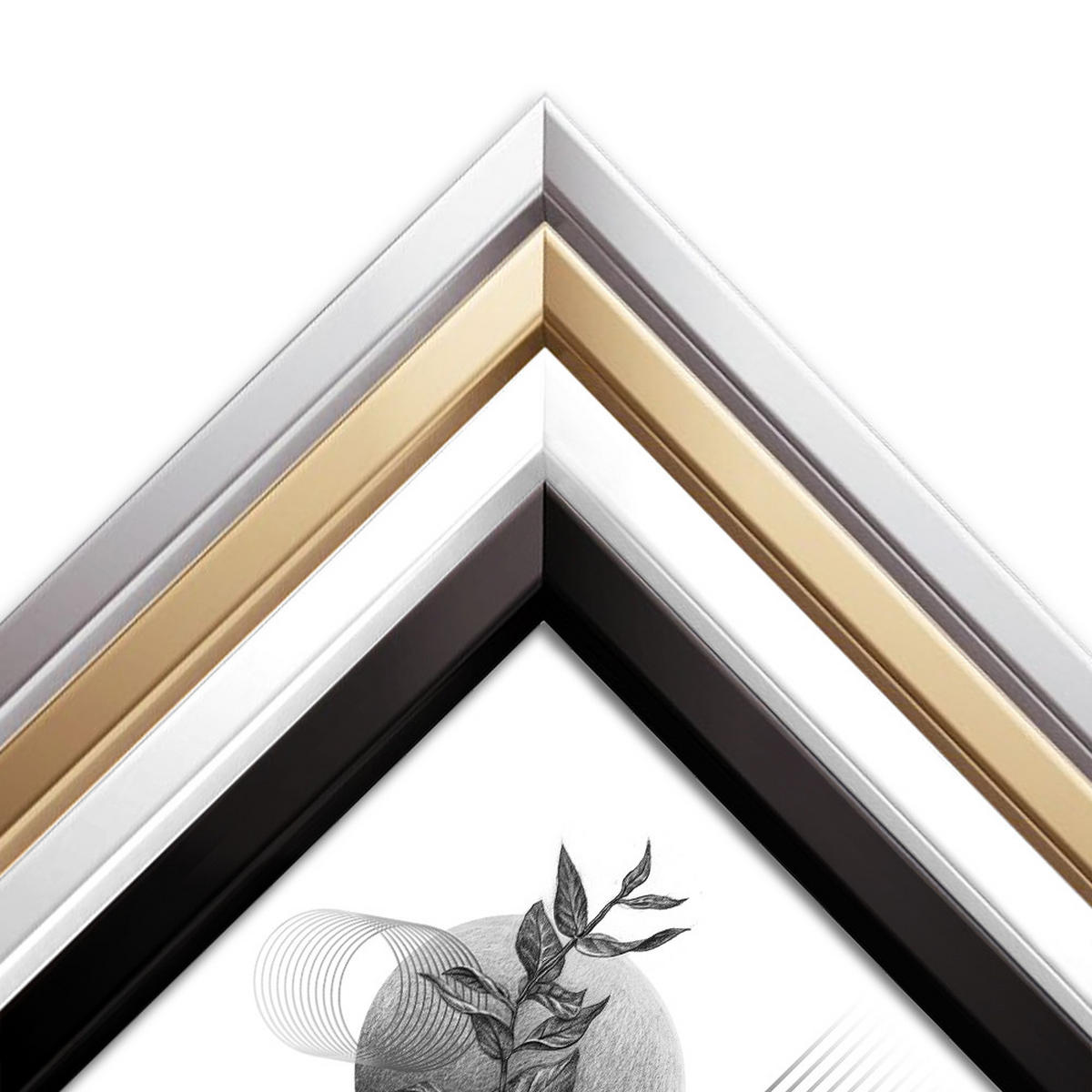 BILDERRAHMEN - Schwarz, Kunststoff (70/100/1.5cm) - Wallfluent