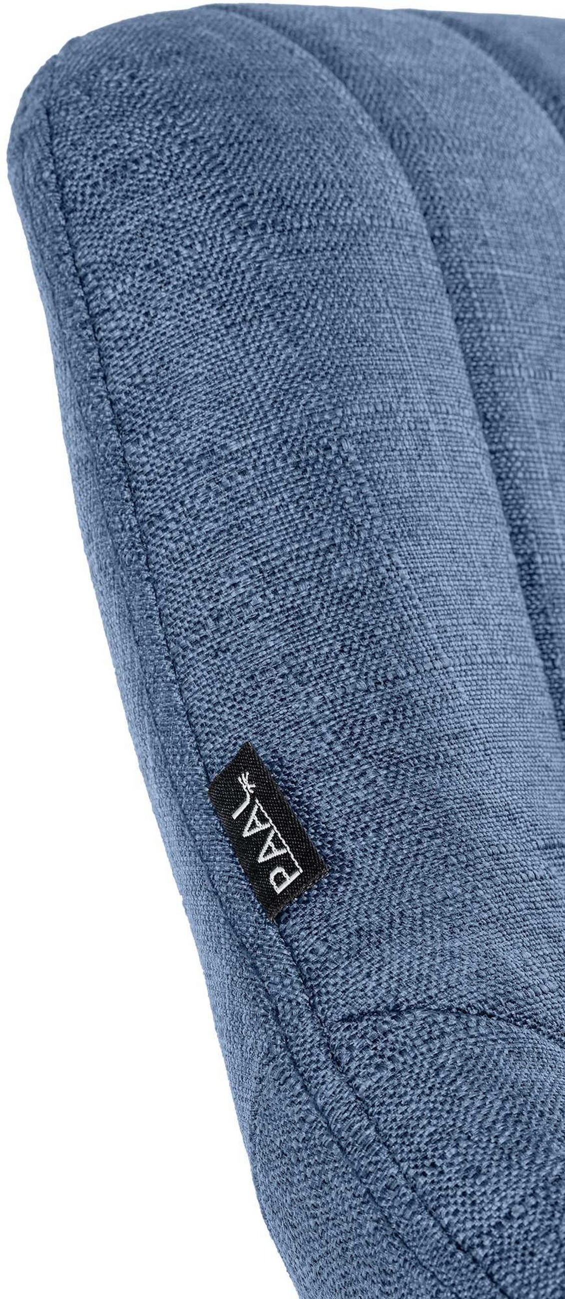 BARHOCKER Stoff Blau - Blau/Weiß, Textil/Metall (46.5/85/48cm) - CLP