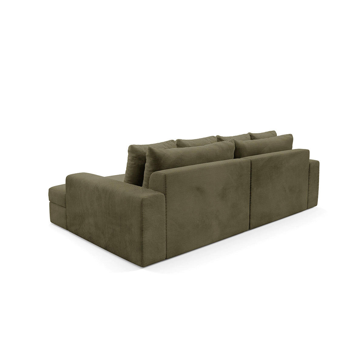 ECKSOFA Paola 3 Sitzplätze Grün - Grün, Holz (272/167cm) - Petits-meubles