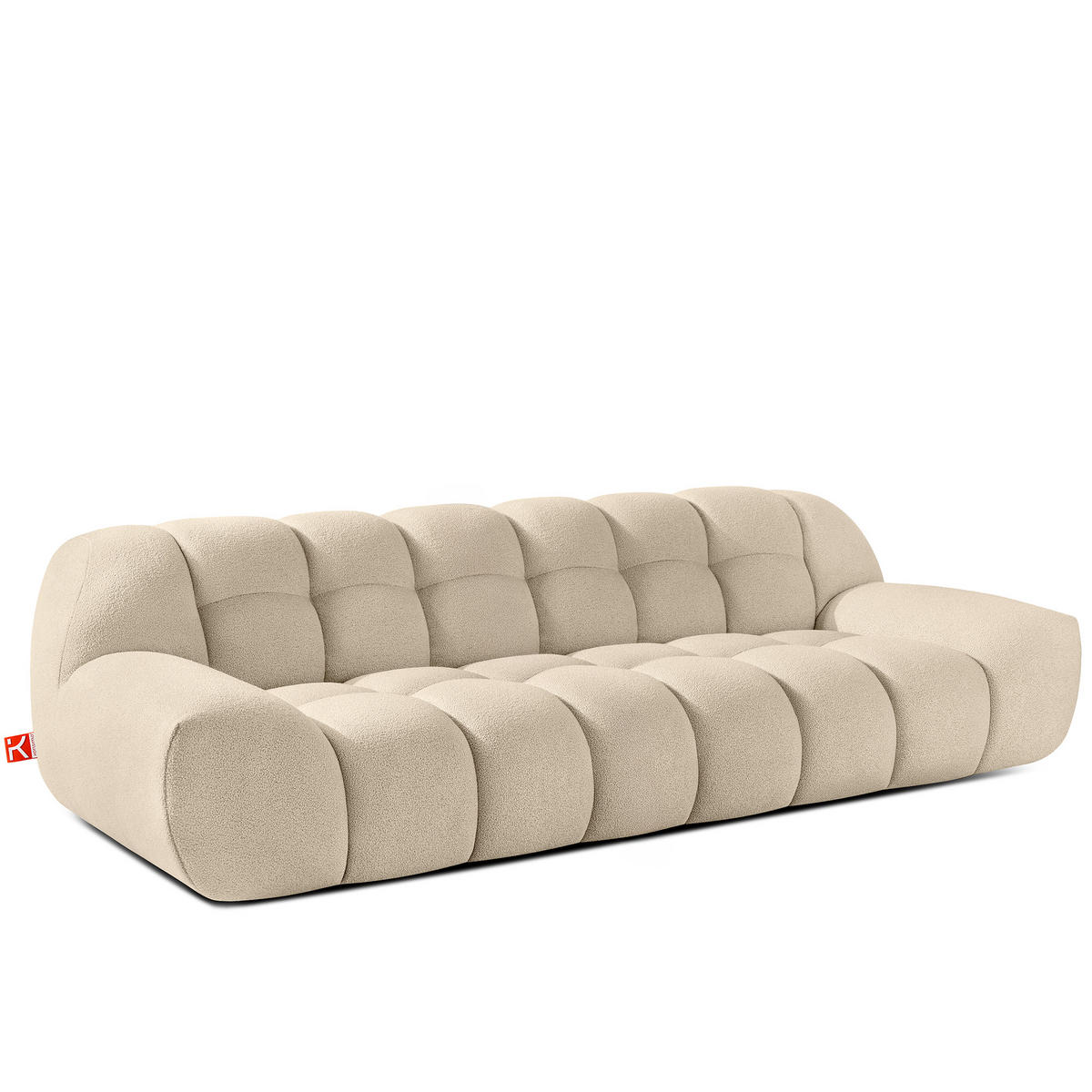 SITZGARNITUR VENA Bouclé, Hellbeige - Beige, Holz/Textil (65/38/65cm) - KONSIMO®