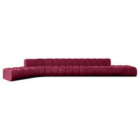 ECKSOFA modulares Sofa Solven-L3 - 562x174x70 cm Bordeauxrot - Bordeaux, Holzwerkstoff/Textil (562/174cm) - ALTDECOR