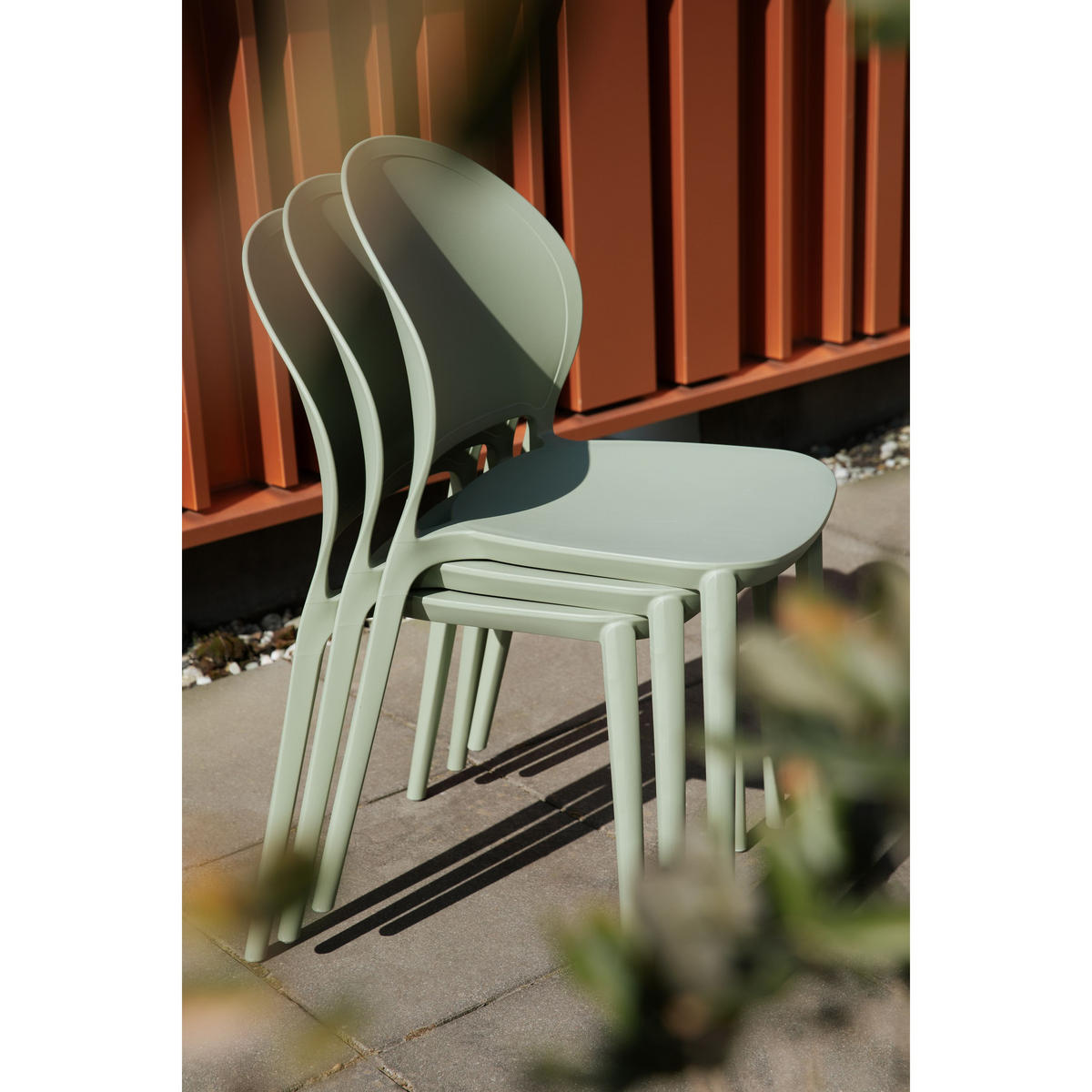 GARTENSTUHL Sjoerd Grau - 4 er Set - Grau, Kunststoff (45/82/52cm) - Housecraft Living