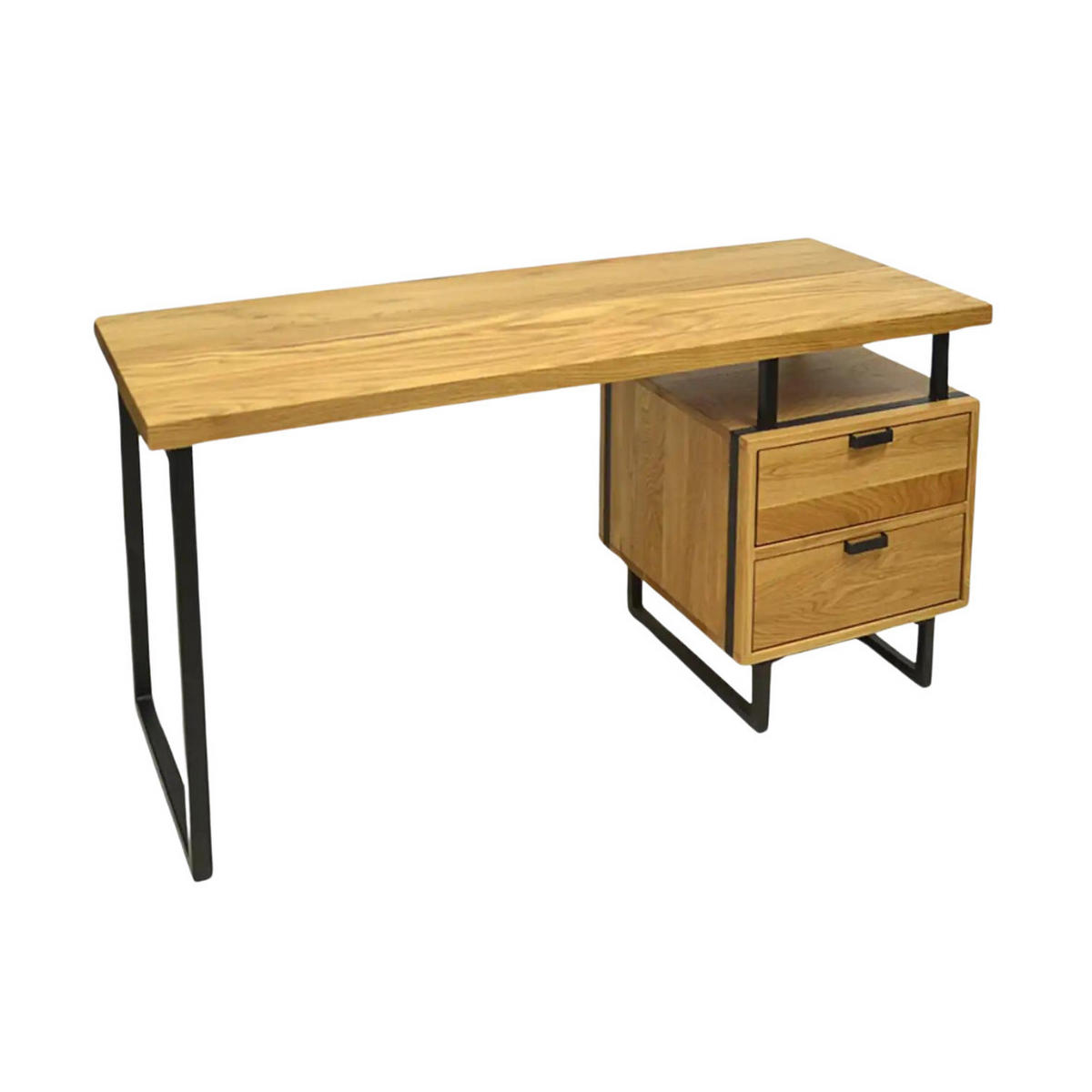 SCHREIBTISCH aus Eichenholz fürs Arbeitszimmer und Büro HUGON - Eichefarben, Holz (60/140/75cm) - Rawood Furniture