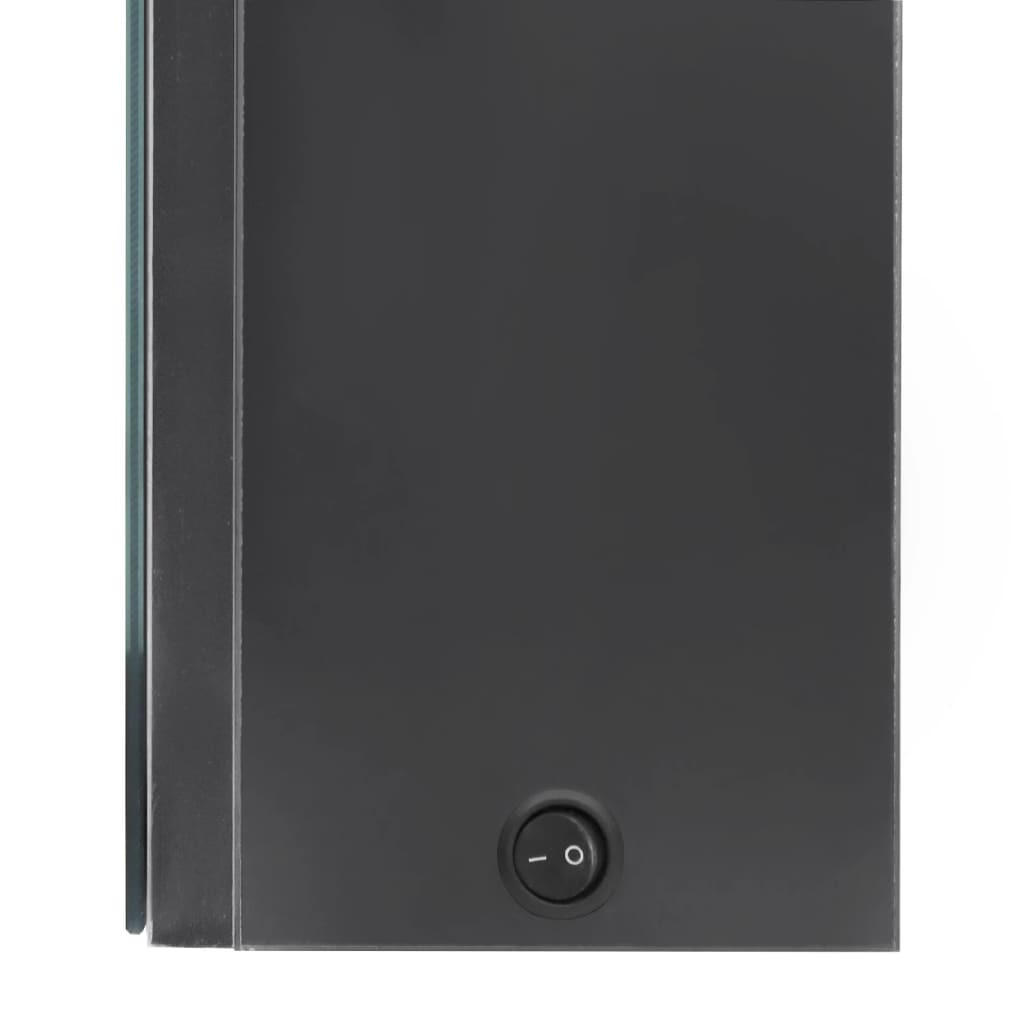 vidaXL Led-Bad-Spiegelschrank Grau 50x70x13 cm