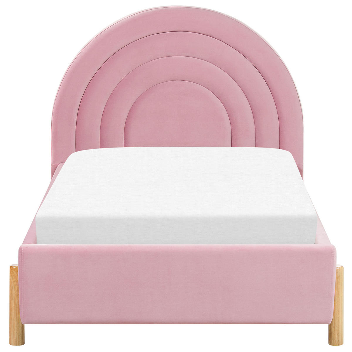 POLSTERBETT 90/200 cm Rosa Anet - Pink, Textil (90/200cm) - Beliani