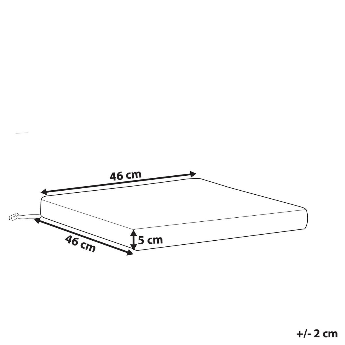 Gartenstuhlkissen Marineblau 46/46 cm Sassari - Blau/Weiß, Textil (46/5/46cm) - Beliani