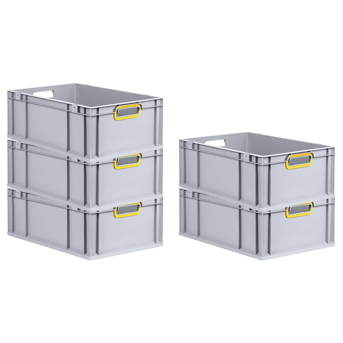 EUROBOX Nextgen Color 22x40x60cm 44 Liter Griffe Gelb Offen - Gelb, Kunststoff (40/22/60cm) - PROREGAL