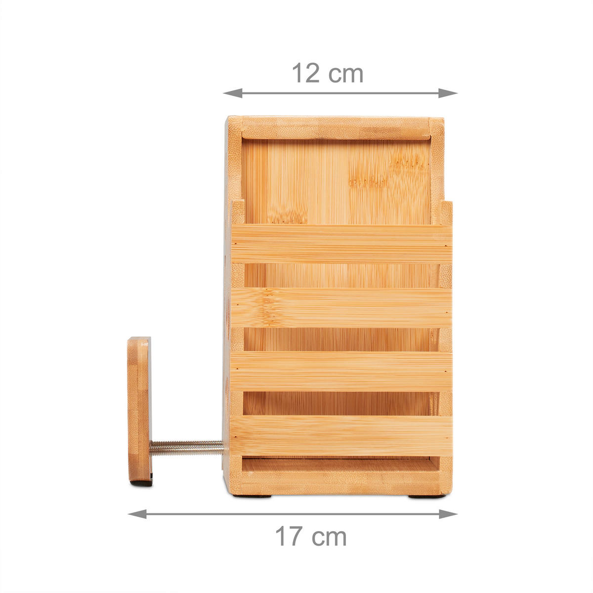 BESTECKHALTER - Hellbraun, Holz (33/20/17cm) - Relaxdays