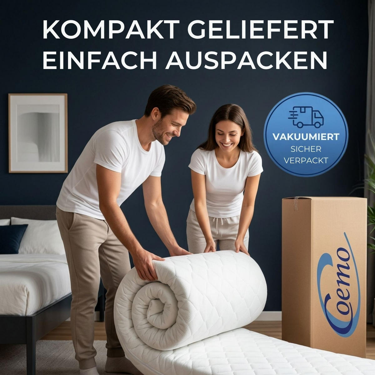 MATRATZE SOMI für Kinder und Jugendliche 90/200/16 cm - Weiß, Textil - Coemo