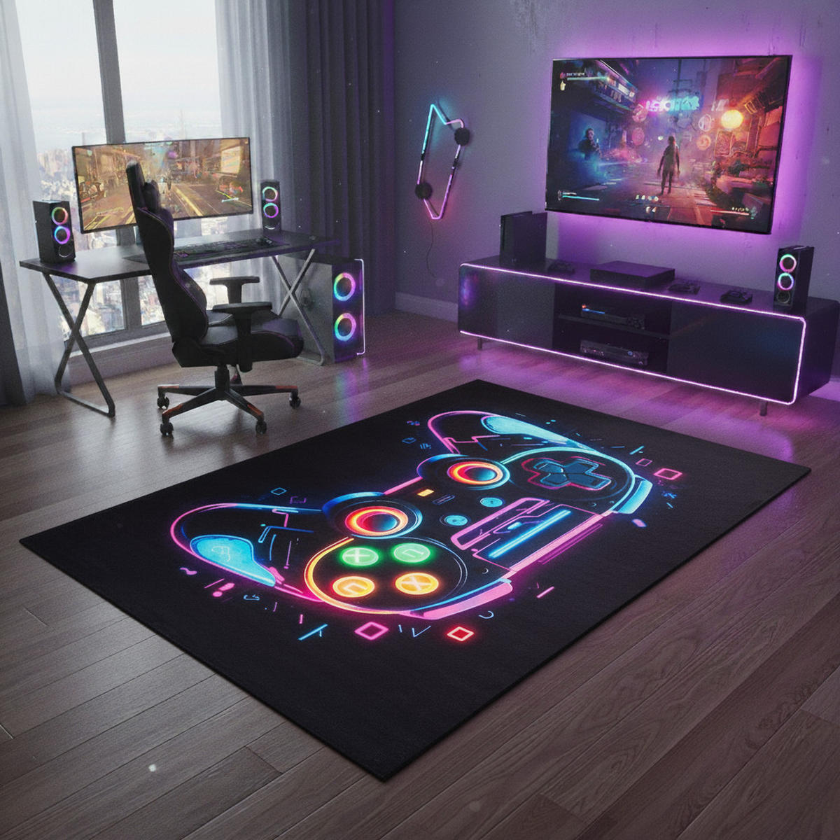 TEPPICH COSMO GAME MULTICOLOR 180/250 cm - Multicolor, Textil (180/250cm) - Tapiso